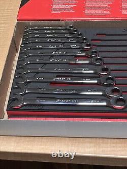 Snap-On SOXRM01FBRA 11 Pc Metric Ratcheting Combination Wrench 6-16mm In Foam