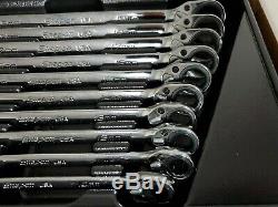 Snap-On SOXRRM710 10 pc Metric Reversible Ratcheting Combination Wrench Set