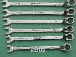 Snap On Soexrm710 Metric Ratcheting Wrench Set 10mm 19mm Soexrm10 Soexrm19 USA