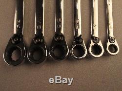 Snap On Tools 12 Point SAE Combination Ratcheting Wrench SOEXR 6pc Set