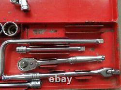 Snap On Tools 22 Piece Socket Drive Wrench Set Ratchet, Extentions