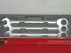 Snap On Tools 3 Piece Metric Flank Drive Combination Ratcheting Wrench Set