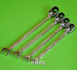 Snap On Tools 4pc Metric 6mm-9mm Flank Drive Plus Ratchet Spanner Set SOXRRM704A