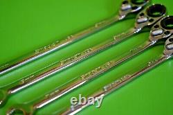 Snap On Tools 4pc Metric 6mm-9mm Flank Drive Plus Ratchet Spanner Set SOXRRM704A