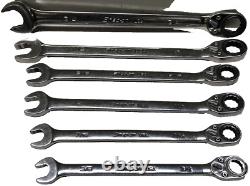 Snap-On Tools 6pc SAE Reversible Ratcheting Combo Wrench Set SOXRR12A/SOXRR24A