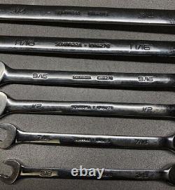 Snap-On Tools 6pc SAE Reversible Ratcheting Combo Wrench Set SOXRR12A/SOXRR24A