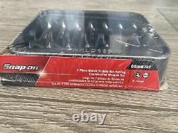 Snap On Tools 7pc METRIC Stubby Ratcheting Combination Wrench Set 8-14mm Br. New