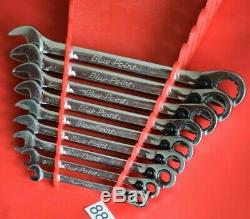 Snap On Tools RARE Blue-Point 9pc Imperial SAE Ratchet Spanner Set (886)