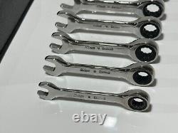 Snap-On Tools USA OXKRM707 7pc Metric Short Ratcheting Combination Wrench Set