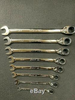 Snap On ratcheting wrench set SAE 5/16-3/4