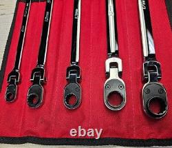 Snap-on 5pc Metric Double Flex Reversible Ratcheting Wrench Set XFRRM705