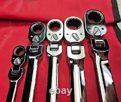 Snap-on 5pc Metric Double Flex Reversible Ratcheting Wrench Set XFRRM705