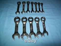 Snap-on 8 thru 19 mm 12-point MIDGET Ratchet Wrench Set OXIRM707 OXIRM705 ExC