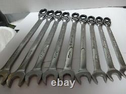 Snap-on Reversible Ratcheting Combination Wrench Set Metric Flank SOXRRM710