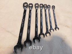 Snap-on SOEXR707 FLANK DRIVE PLUS 7pc Ratcheting Combo Wrench Set NEW tools