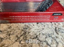 Snap-on SOXRR707 7 Piece 12 Point SAE Reversible Ratcheting Wrench Set