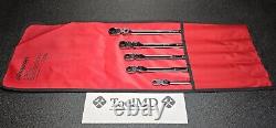 Snap-on Tools 5pc 12pt Metric Double Flex Reverse Ratcheting Wrench Set XFRRM705