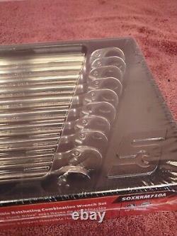 Snap-on Tools NEW! 10pc 10mm to 19mm Reversible Ratcheting Wrench Set SOXRRM710A