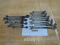 Snap-on Tools NEW 17pc SAE & Metric Reversible Ratcheting Combo Wrench Sets