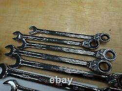 Snap-on Tools NEW 17pc SAE & Metric Reversible Ratcheting Combo Wrench Sets