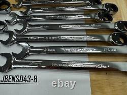 Snap-on Tools NEW 17pc SAE & Metric Reversible Ratcheting Combo Wrench Sets