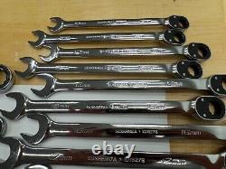 Snap-on Tools NEW 17pc SAE & Metric Reversible Ratcheting Combo Wrench Sets