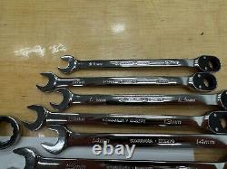 Snap-on Tools NEW 17pc SAE & Metric Reversible Ratcheting Combo Wrench Sets