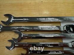 Snap-on Tools NEW 17pc SAE & Metric Reversible Ratcheting Combo Wrench Sets