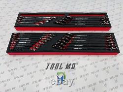 Snap-on Tools NEW 23pc Metric & SAE Reversible Ratcheting Combo Wrench Foam Set