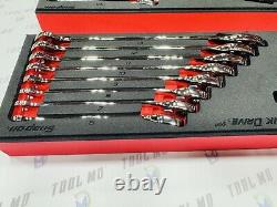Snap-on Tools NEW 23pc Metric & SAE Reversible Ratcheting Combo Wrench Foam Set
