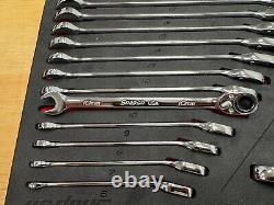 Snap-on Tools NEW 23pc Reversible Ratcheting Combo Wrench Foam Set SOXRRSET1BRA