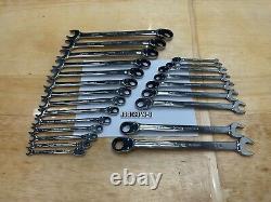 Snap-on Tools NEW 23pc SAE Metric MASTER Reversible Ratcheting Combo Wrench Set