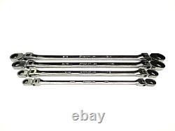 Snap on Tools NEW XFR704 4pc SAE 12-pt Double Flex Ratcheting Box Wrench Set USA
