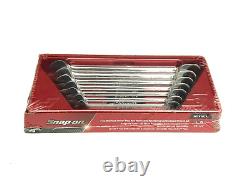 Snap on Tools New 7pc SAE 0° Non-Reversing Ratcheting Combo Wrench Set SOXR707A