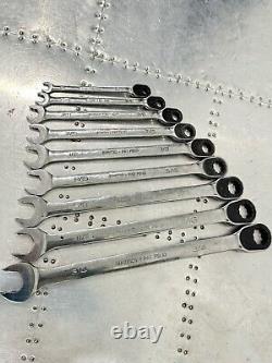 Snap-on Tools USA 9pc 1/4 up to 3/4 SAE Reversible Ratcheting Wrench Set
