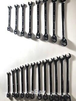 Snap-on Tools USA NEW 20 Piece SAE & Metric Ratcheting Combo Wrench Lot Set