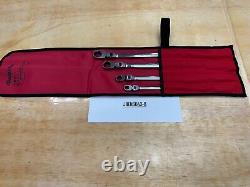 Snap-on Tools USA NEW 4pc SAE 12pt Double Flex Ratcheting Box Wrench Set XFR704