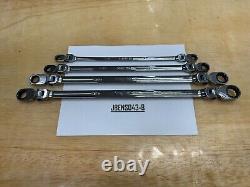 Snap-on Tools USA NEW 4pc SAE 12pt Double Flex Ratcheting Box Wrench Set XFR704