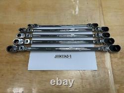 Snap-on Tools USA NEW 5pc Double Flex Reversible Ratcheting Wrench Set XFRRM705