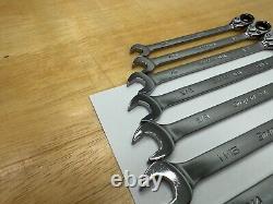 Snap-on Tools USA NEW 7pc SAE Reversible Ratcheting Combo Wrench Set SOXRR707A