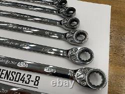 Snap-on Tools USA NEW 9pc 1/4 up to 3/4 SAE Reversible Ratcheting Wrench Set