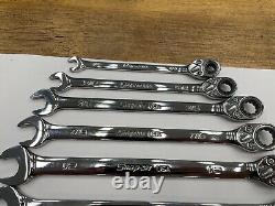 Snap-on Tools USA NEW 9pc 1/4 up to 3/4 SAE Reversible Ratcheting Wrench Set