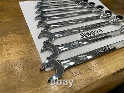 Snap-on Tools USA NEW 9pc 1/4 up to 3/4 SAE Reversible Ratcheting Wrench Set