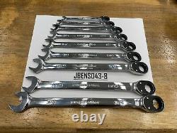 Snap-on Tools USA NEW 9pc 1/4 up to 3/4 SAE Reversible Ratcheting Wrench Set