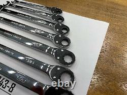 Snap-on Tools USA NEW 9pc 1/4 up to 3/4 SAE Reversible Ratcheting Wrench Set