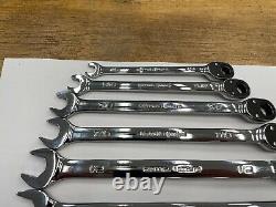 Snap-on Tools USA NEW 9pc 1/4 up to 3/4 SAE Reversible Ratcheting Wrench Set