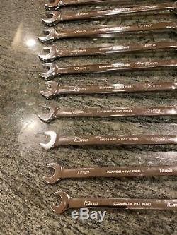 Snap-on Tools USA NEW Metric Flank Drive Plus Ratcheting Wrench Set SOXRRM710