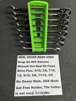 Snap on ratchet wrench set reversible flank drive plus standard sae ratcheting