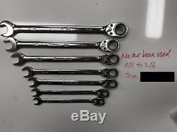 Snap on ratcheting wrench set sae