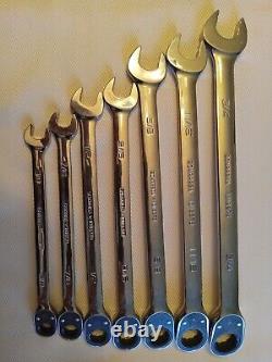 Snap on ratcheting wrench set sae